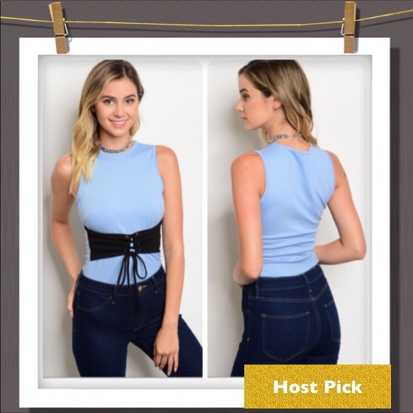 Blue & Black Corset bodysuit - Picture 8 of 9